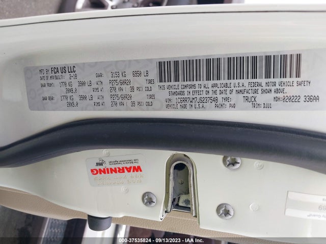 1C6RR7WM7JS237548 RAM 1500 Longhorn
