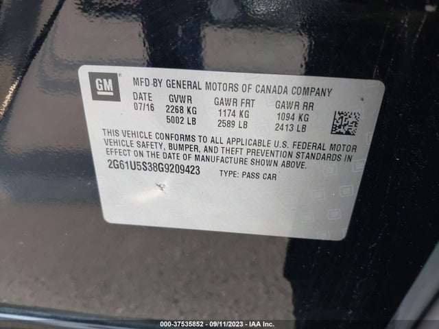 2G61U5S38G9209423 Cadillac Xts Livery Package