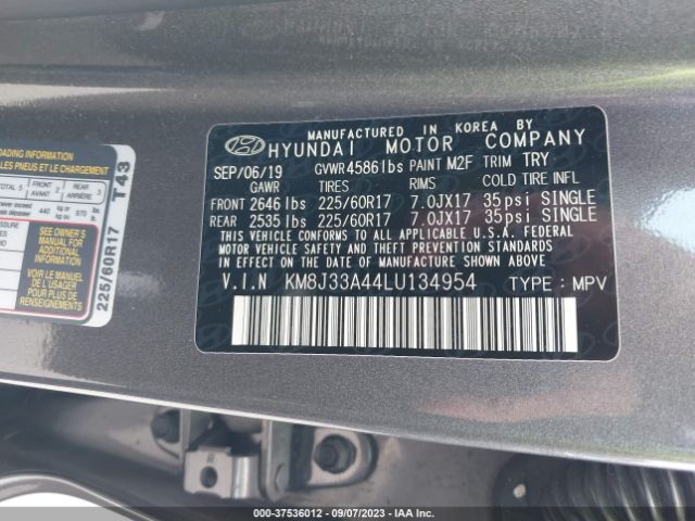 KM8J33A44LU134954 Hyundai Tucson Value