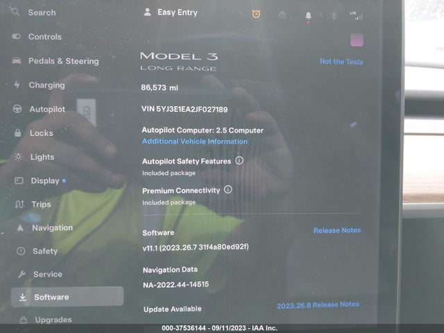 Tesla Model 3 Range Battery 2018 5YJ3E1EA2JF027189 Image 7