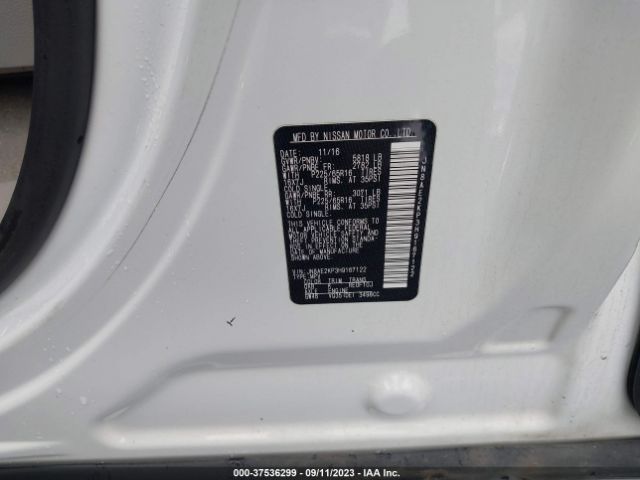 JN8AE2KP3H9167122 Nissan Quest Sv