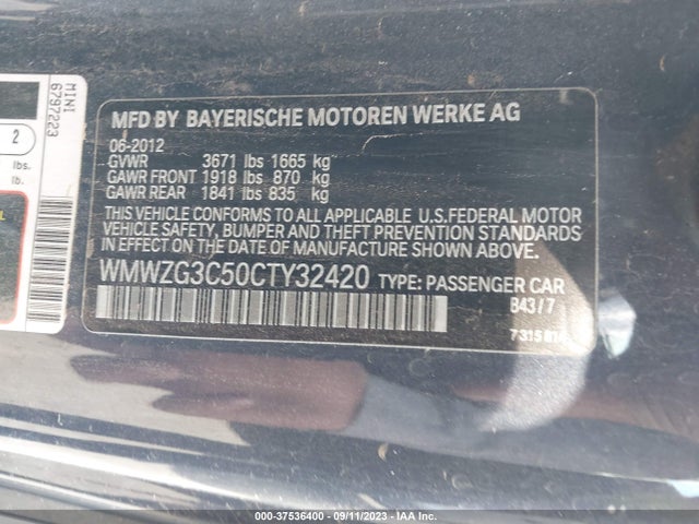 2012 MINI COOPER CLUBMAN WMWZG3C50CTY32420 Photo 8