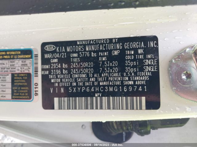 5XYP64HC3MG169741 KIA Telluride S