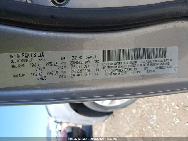 Dodge JOURNEY SE 2019 3C4PDDBG5KT835070 Image 9