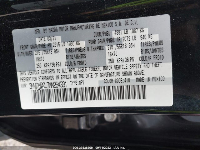 2021 MAZDA CX-30 PREFERRED VIN: 3MVDMBCL7MM254331