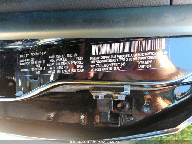 Jeep Renegade Latitude 2015 ZACCJBBH0FPB71245 Image 9
