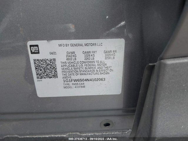 Chevrolet Bolt Ev 1lt 2022 1G1FW6S04N4102063 Image 9