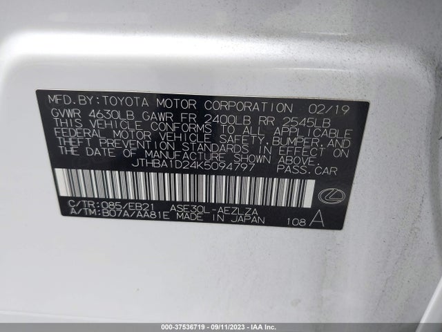 JTHBA1D24K5094797 Lexus Is Is 300