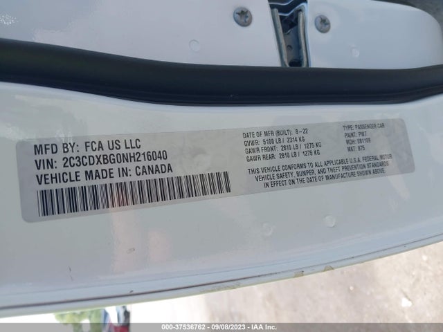 Dodge Charger Sxt 2022 2C3CDXBG0NH216040 Image 15