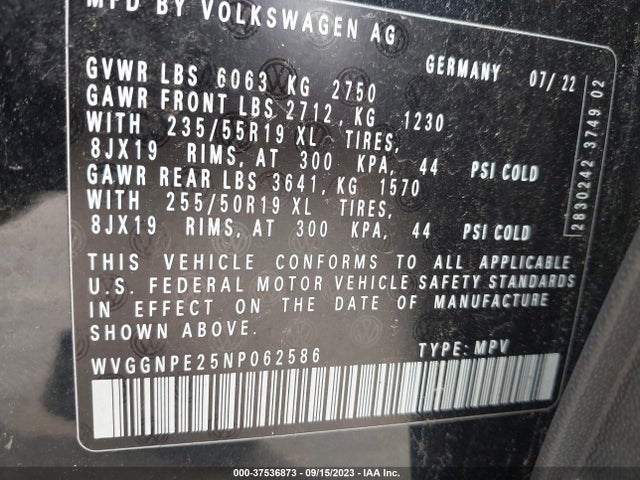 WVGGNPE25NP062586 Volkswagen ID.4 PRO S