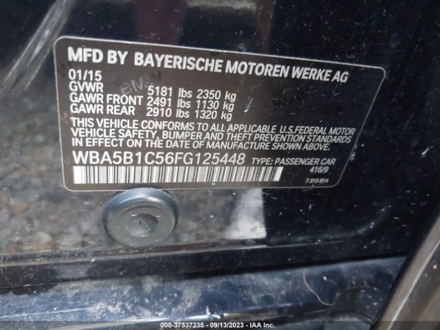 WBA5B1C56FG125448 BMW 5 Series 535i
