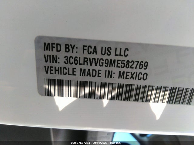 2021 RAM PROMASTER CARGO VAN VIN: 3C6LRVVG9ME582769