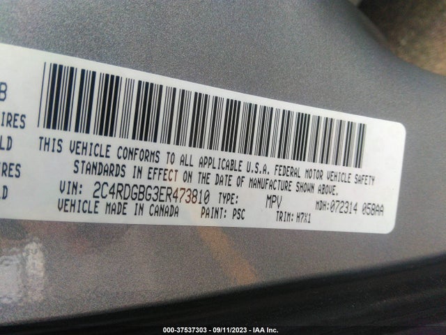 Dodge Grand Caravan Se 2014 2C4RDGBG3ER473810 Image 9