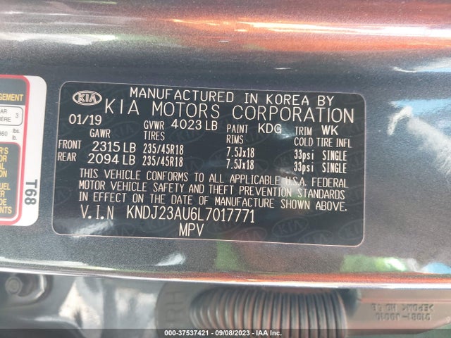 KIA Soul X-line 2020 KNDJ23AU6L7017771 Image 9