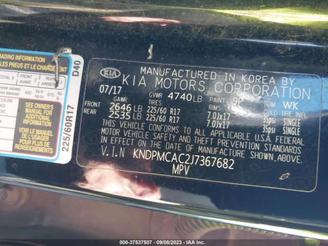 KNDPMCAC2J7367682 KIA Sportage Lx