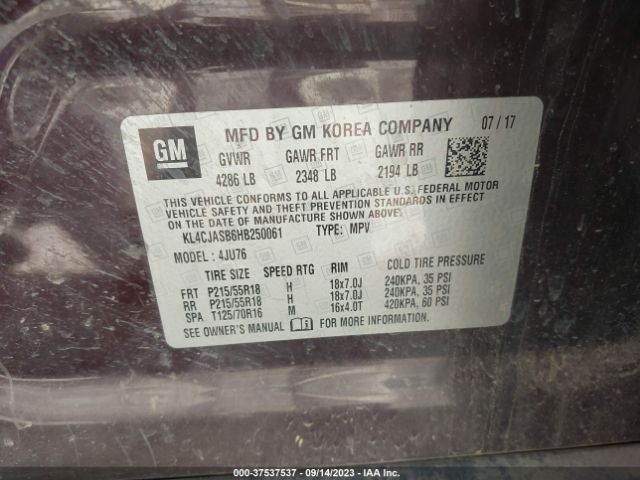 KL4CJASB6HB250061 Buick Encore Preferred