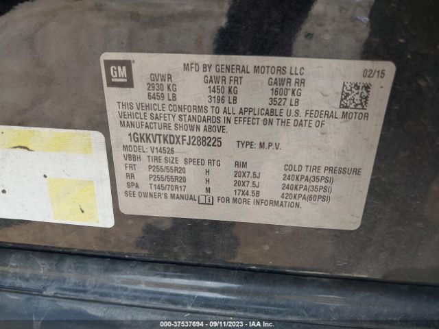 1GKKVTKDXFJ288225 GMC Acadia Denali