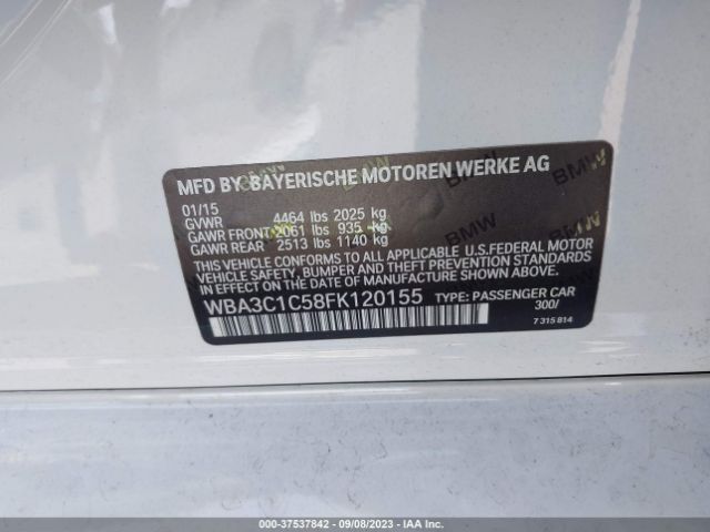 WBA3C1C58FK120155 BMW 3 Series 328i
