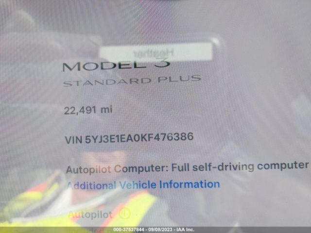 5YJ3E1EA0KF476386 Tesla Model 3 Range
