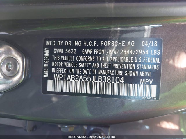 2018 PORSCHE MACAN WP1AB2A55JLB38104 Photo 8