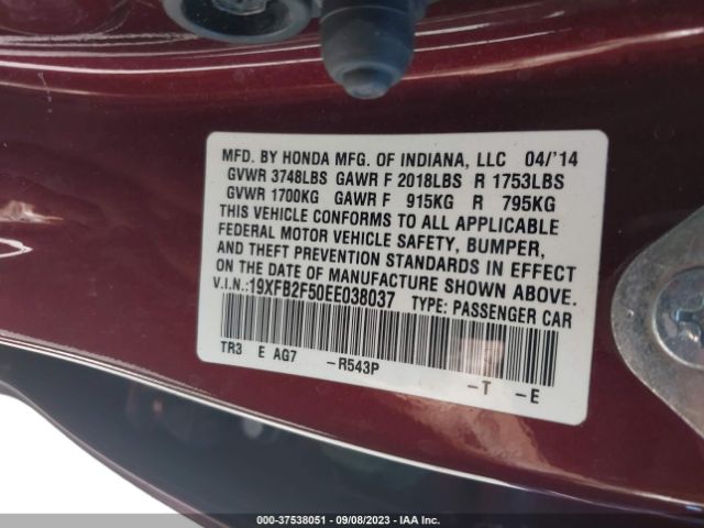 19XFB2F50EE038037 Honda Civic Sedan Lx