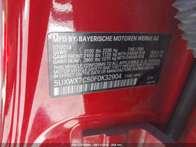 5UXWX7C50F0K32904 BMW X3 Xdrive35i
