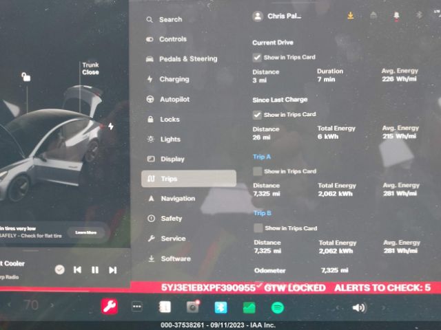 5YJ3E1EBXPF390955 Tesla Model 3 Long Range
