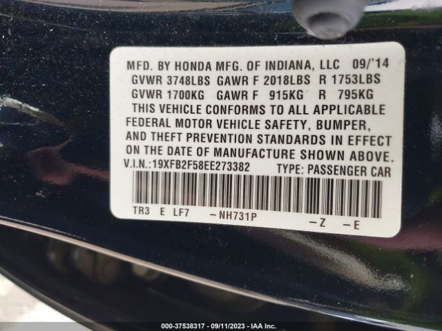 19XFB2F58EE273382 Honda Civic Sedan Lx