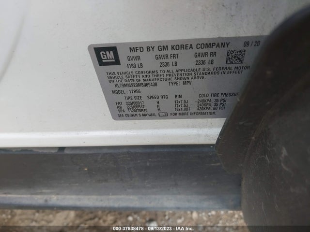 Chevrolet Trailblazer Ls 2021 KL79MMS29MB069438 Image 9