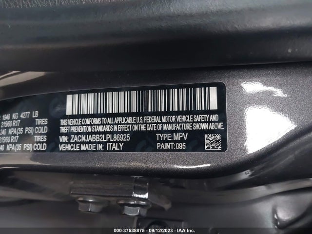 ZACNJABB2LPL86925 Jeep Renegade Altitude