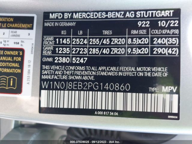 W1N0J8EB2PG140860 Mercedes-Benz Glc Glc 300
