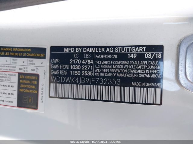 WDDWK4JB9JF732353 Mercedes-Benz C-class C 300