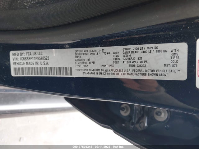 RAM 1500 Lone Star 2023 1C6SRFFT1PN597523 Image 9