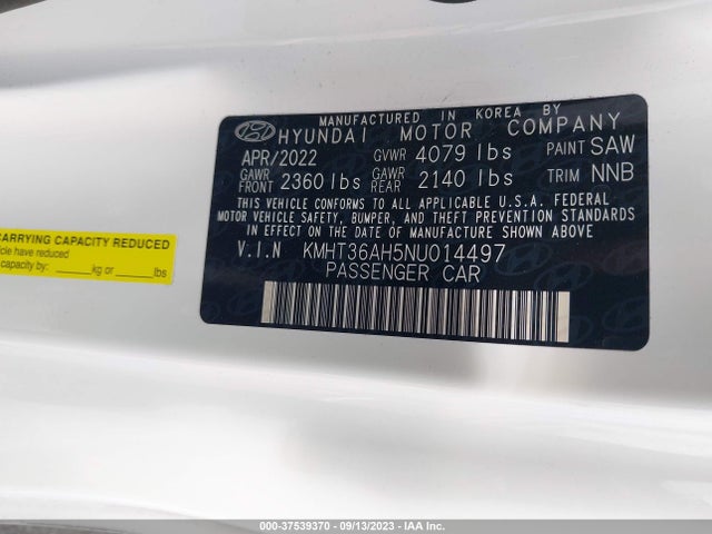 Hyundai VELOSTER N 2022 KMHT36AH5NU014497 Image 9