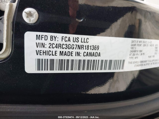 Chrysler Pacifica Limited 2022 2C4RC3GG7NR181369 Image 9