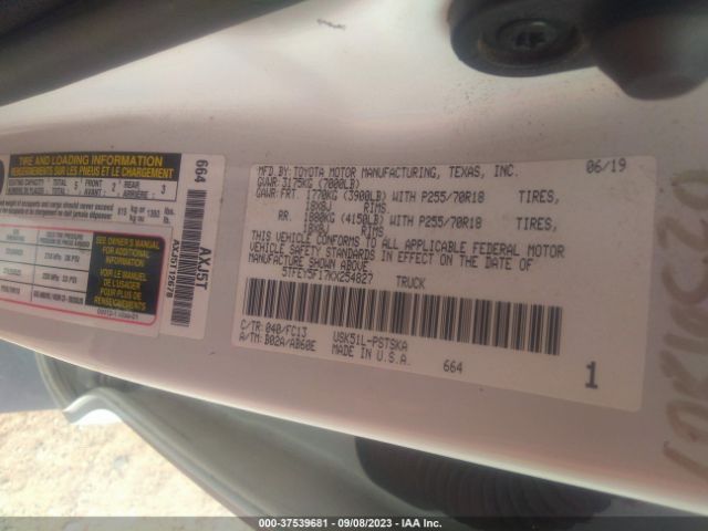 2019 TOYOTA TUNDRA 2WD 5TFEY5F17KX254827 Photo 8