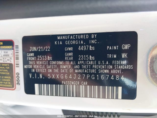 5XXG64J27PG167484 KIA K5 Gt-line