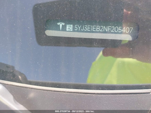 Tesla Model 3 Long Range 2022 5YJ3E1EB2NF205407 Image 9