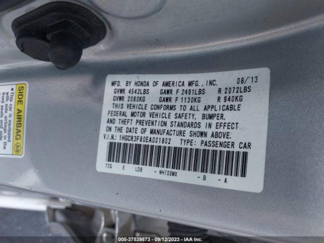1HGCR3F80EA001802 Honda Accord Sedan Ex-l