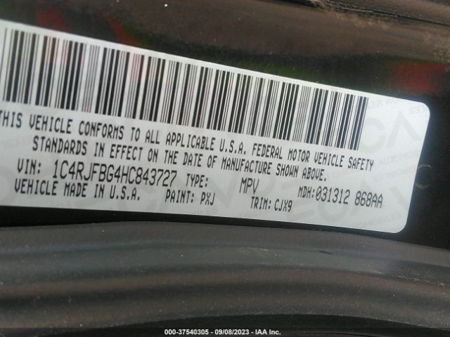 1C4RJFBG4HC843727 Jeep Grand Cherokee Limited