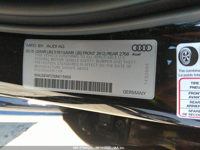 WAUGFAFC0GN015659 Audi A6 2.0t Premium Plus
