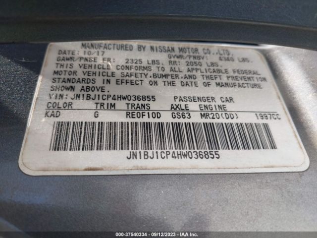 JN1BJ1CP4HW036855 Nissan Rogue Sport Sv