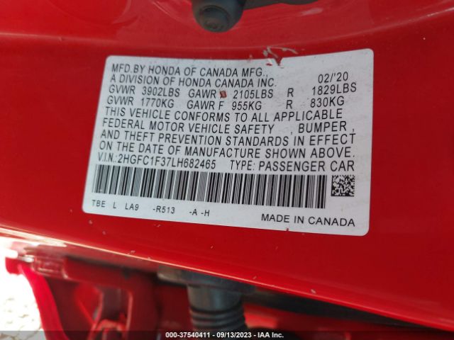 2HGFC1F37LH682465 Honda CIVIC EX