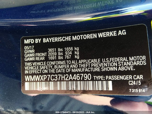 2017 MINI HARDTOP WMWXP7C37H2A46790 Photo 8