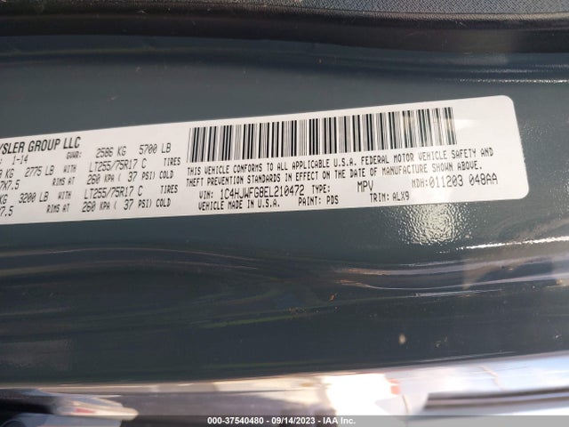 1C4HJWFG8EL210472 Jeep Wrangler Unlimited Rubicon