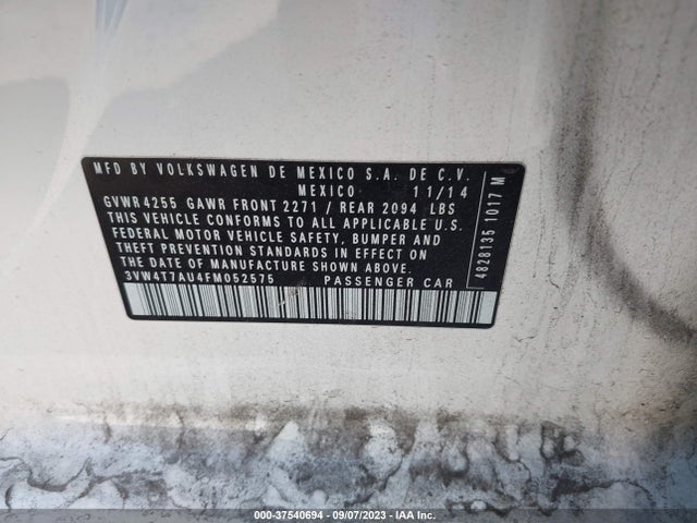 3VW4T7AU4FM052575 Volkswagen Golf Gti Se