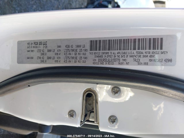3C6UR5DL6LG155779 RAM 2500 Big Horn