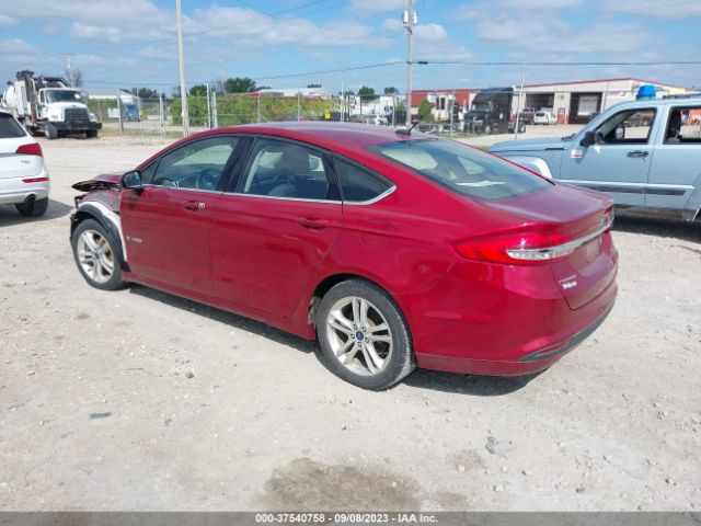 3FA6P0LU6JR173114 Ford Fusion Hybrid Se