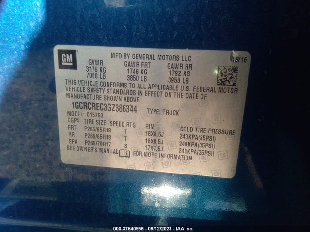 Chevrolet Silverado 1500 Lt 2016 1GCRCREC3GZ386344 Image 9