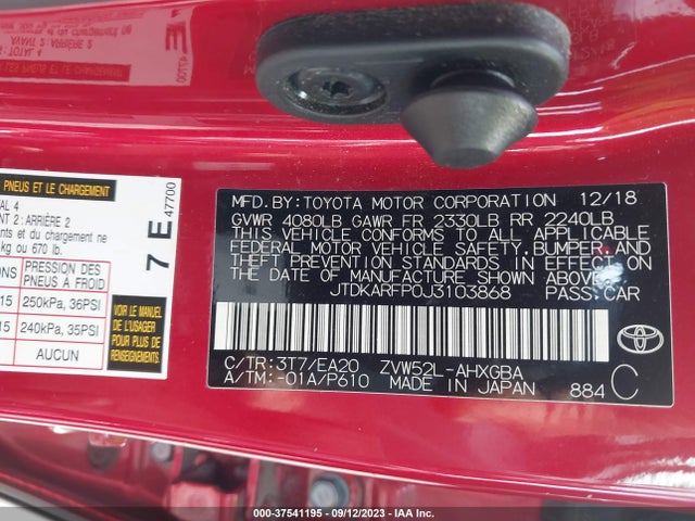 Toyota Prius Prime Plus/premium/advanced 2018 JTDKARFP0J3103868 Image 9